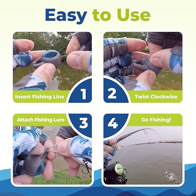 Fishing Knot Tying Tool | Fishing Line to Lure Connector | Protect from Fish Hooks | Tie Fishing Knots Easily | Cool Gadgets for Fishermen | Fishing Lure Accessory for Beginner Anglers