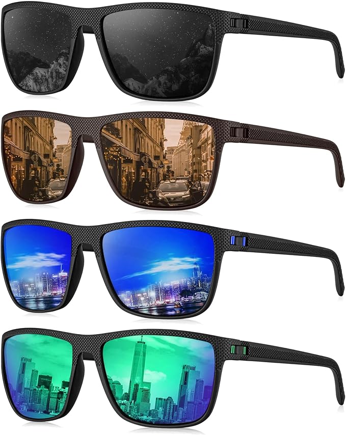 KALIYADI Mens Sun-Glasses Polarized Sunglasses-Men: Classic Sunglasses with Ultraviolet Protection for Driving Fishing Golf