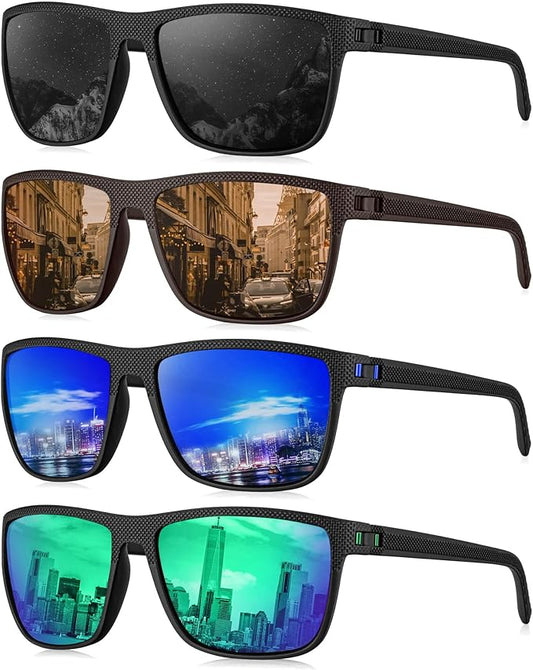 KALIYADI Mens Sun-Glasses Polarized Sunglasses-Men: Classic Sunglasses with Ultraviolet Protection for Driving Fishing Golf