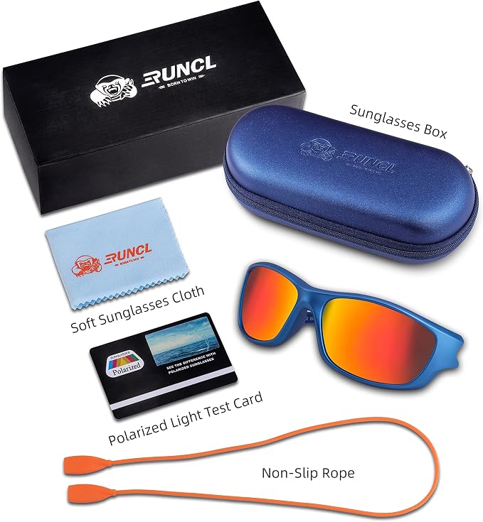 RUNCL Polarized Sports Sunglasses Billy, Fishing Sunglasses UV400 - Ultralight Floating TAC Lens, Anti-seawater Coating