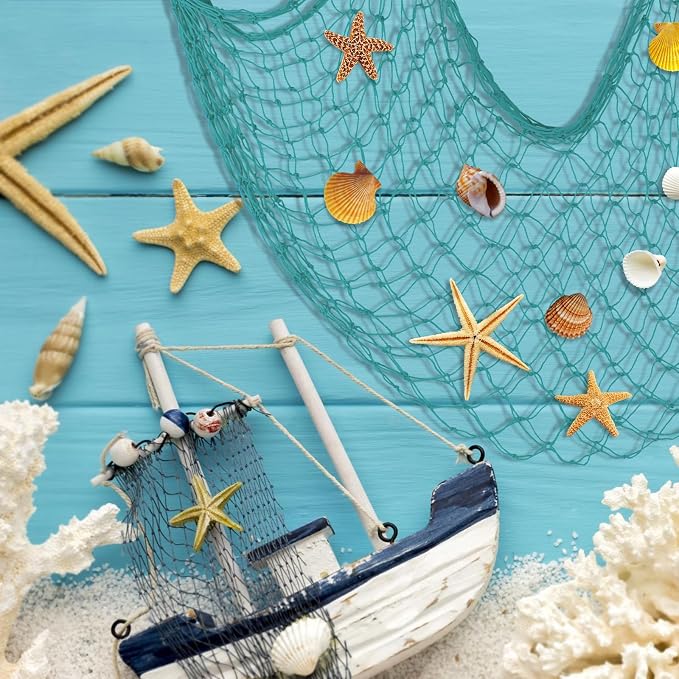 2 Pack Fish Net Decorations for Party