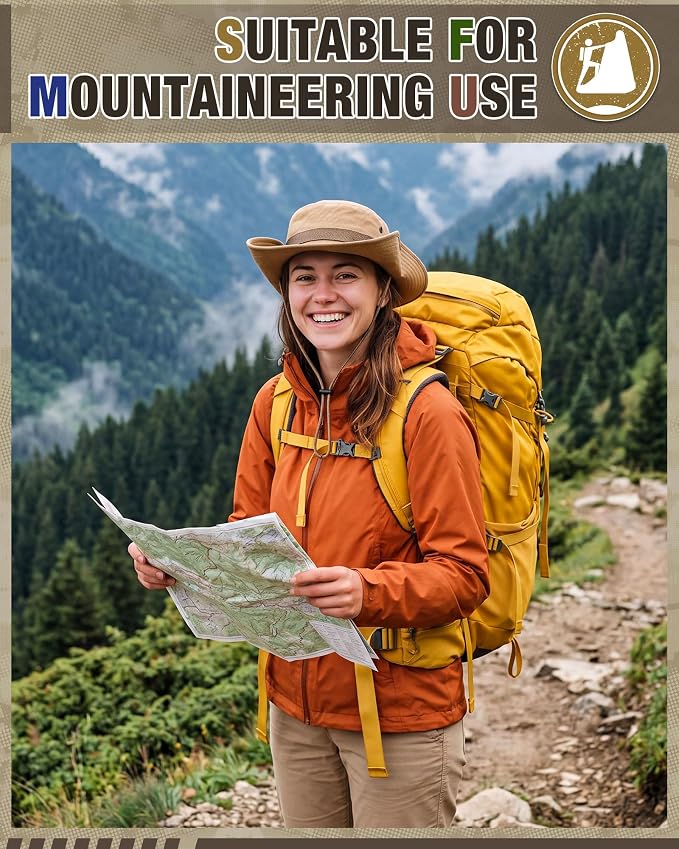 Foaincore Safari Hats Wide Brim Boonie Bucket Hats Sun Protection Summer Fishing Hat for Men Women Hunting Hiking