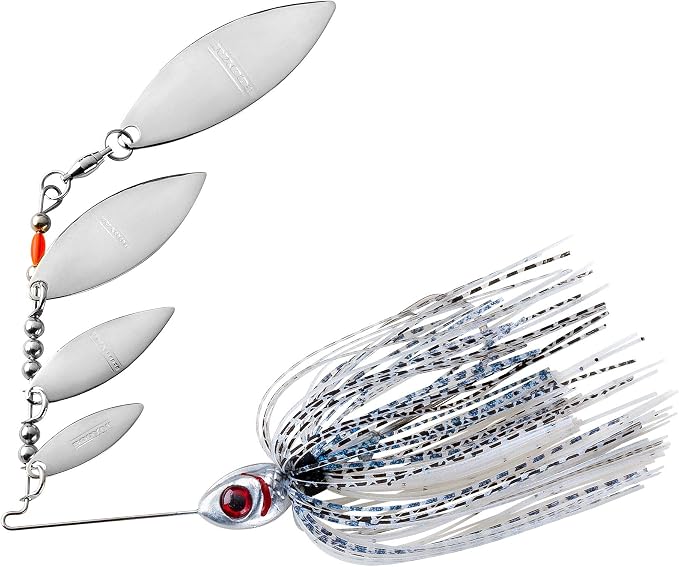 Booyah Shad Blade-Bait Fishing Lure, Pearl Shiner, Mini Shad (3/16 oz)