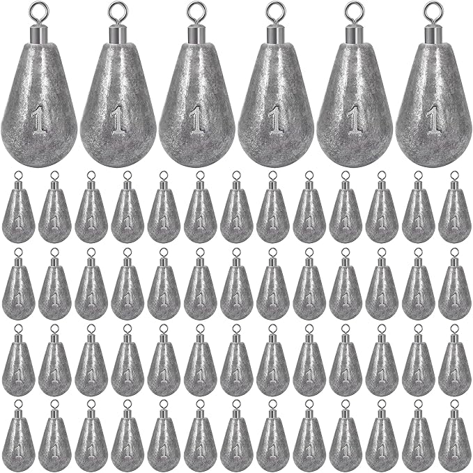Landhoow Bell Sinkers Weights Casting Swivel Bell Sinkers Fishing Weights Rig for Ocean Saltwater Freshwater Surf Bass Fishing Casting Gear Tackle