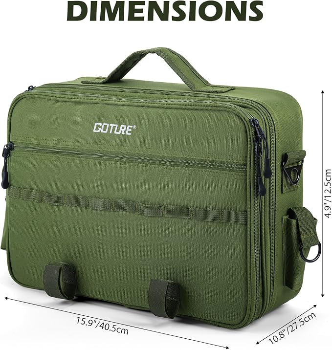 Goture Fishing Reel Case, Customize Storage, Shockproof Internal Divider Design, Structured Load-Bearing Design, Tough and Water-resistant, Keep Reels Protective