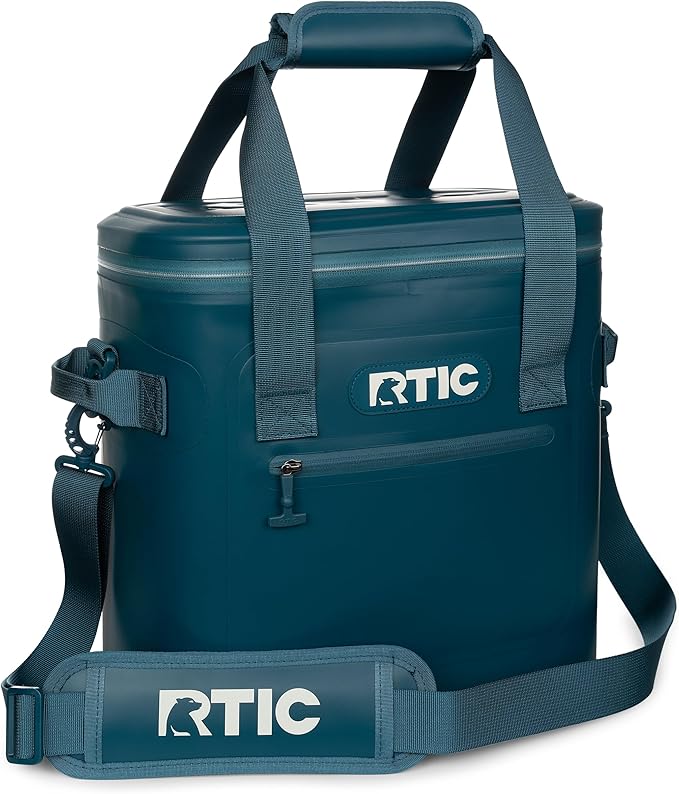 RTIC Ultra-Tough Soft Cooler 20 Can, Insulated Bag Portable Ice Chest Box for Lunch, Beach, Drink, Beverage, Travel, Camping, Picnic, Car, Trips, Floating Cooler Leak-Proof with Zipper