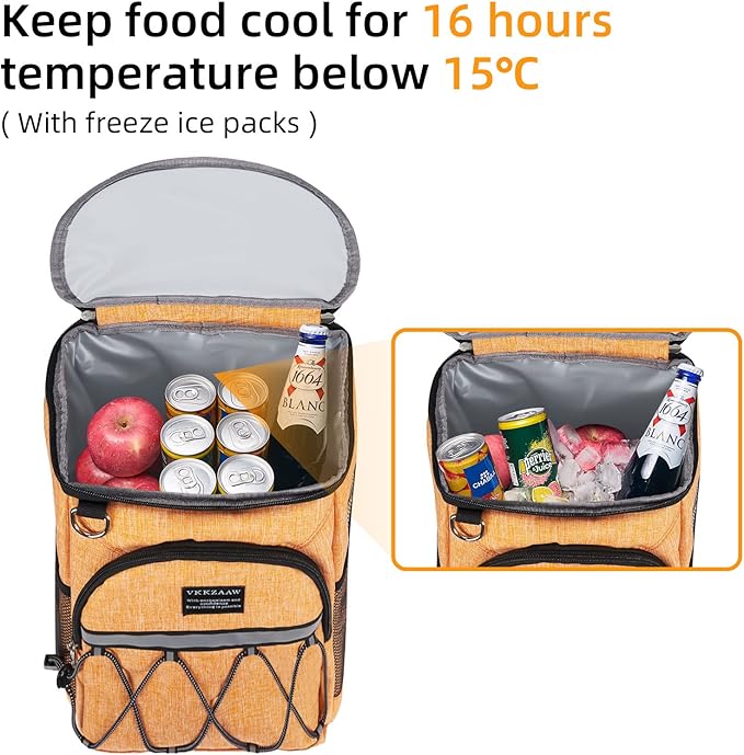Backpack Cooler Backpack 26 Cans Insulated Leak Proof for Women Men Beach Camping Picnic Fishing Hiking Lunch Backpack Waterproof Cooler