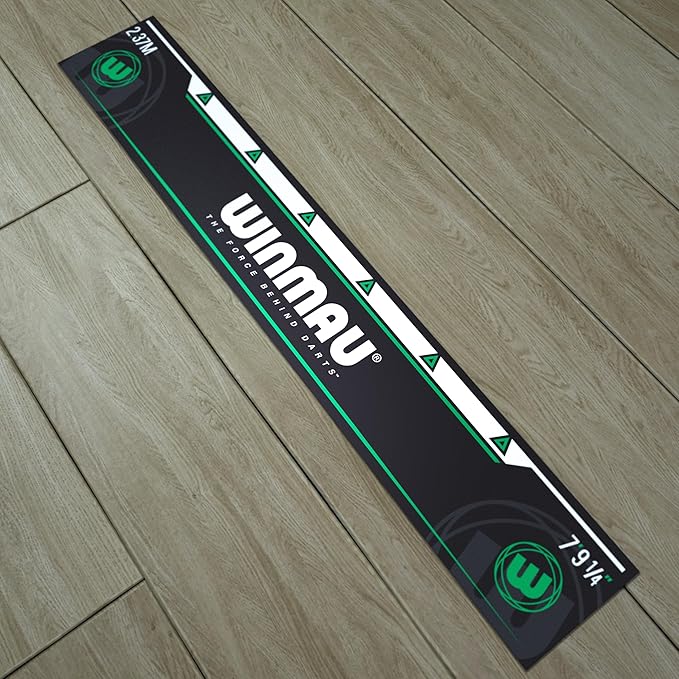 Winmau Darts Oche Line - High Visibility Throw Line Marker with Toe Markers for Consistent Stance - Self-Adhesive, Sticks to Hard Floors (Wood/Tile/Laminate) - Regulation Distance