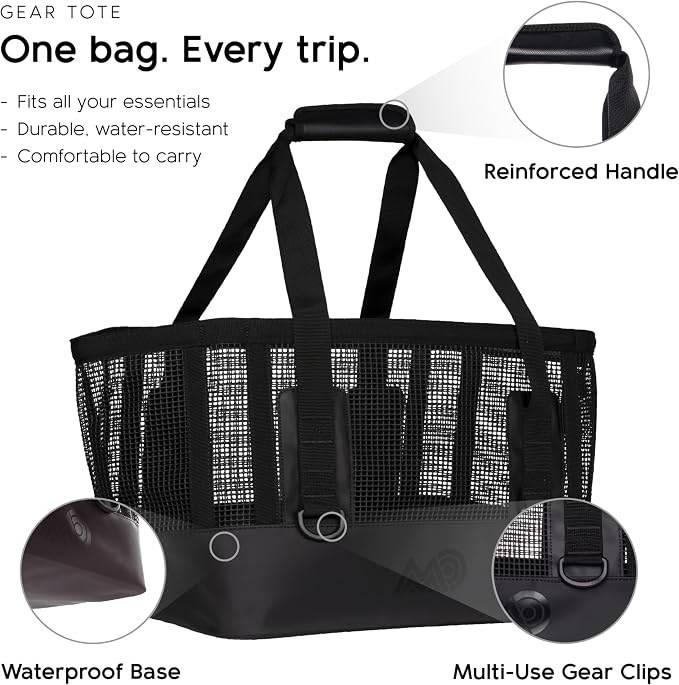 MISSION Boat Gear CASSI Heavy-Duty Outdoor Tote and Waterproof Marine-Grade Mesh Boat Bags