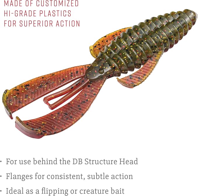Strike King Rage Bug Fishing Lure, Soft Plastic Grub, Unique Design, Subtle Action