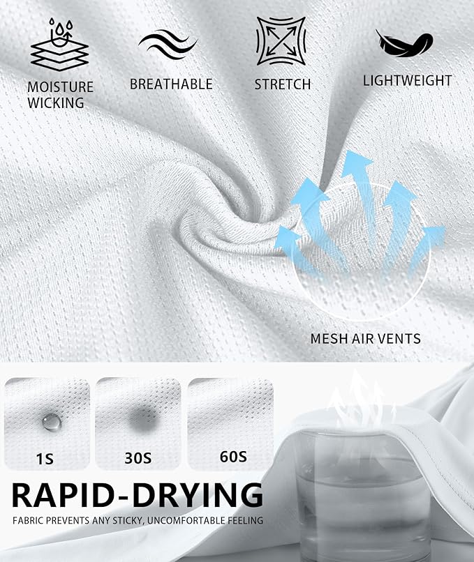 ZITY 3 Pack Men's Sun Protection Hoodie Shirt Fishing Shirts for Men UPF 50+ Long Sleeve Shirt Lightweight Rash Guard