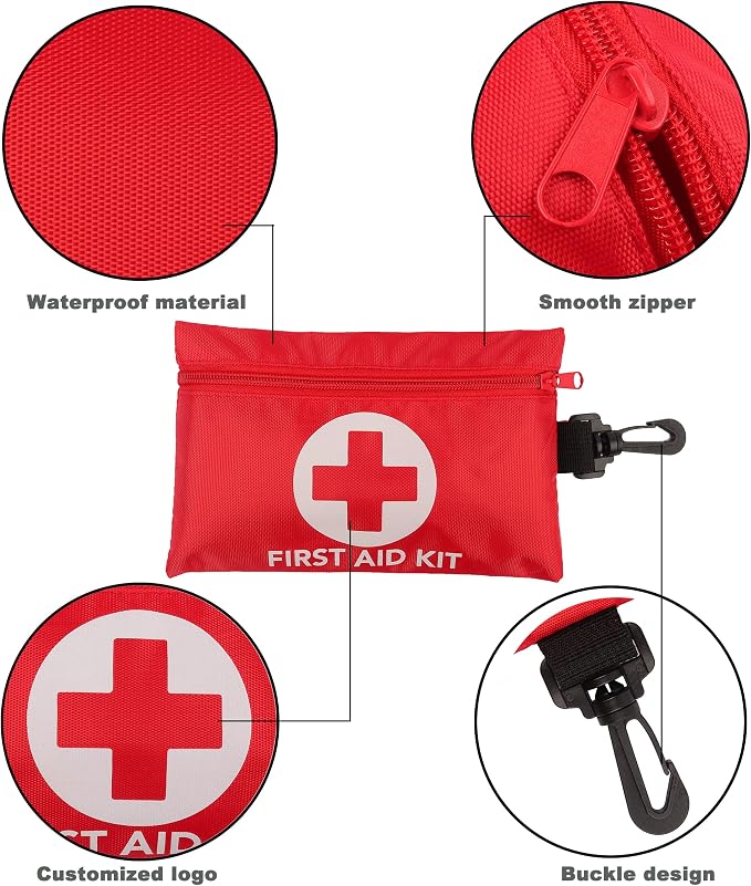 Galaxylense 128 Pcs First Aid Kits Small for Survival Emergency Trauma Military Tactical Medical School Office Home Hunting Camping Hiking Traveling Fishing IFAK EMT Bag (One Pack)