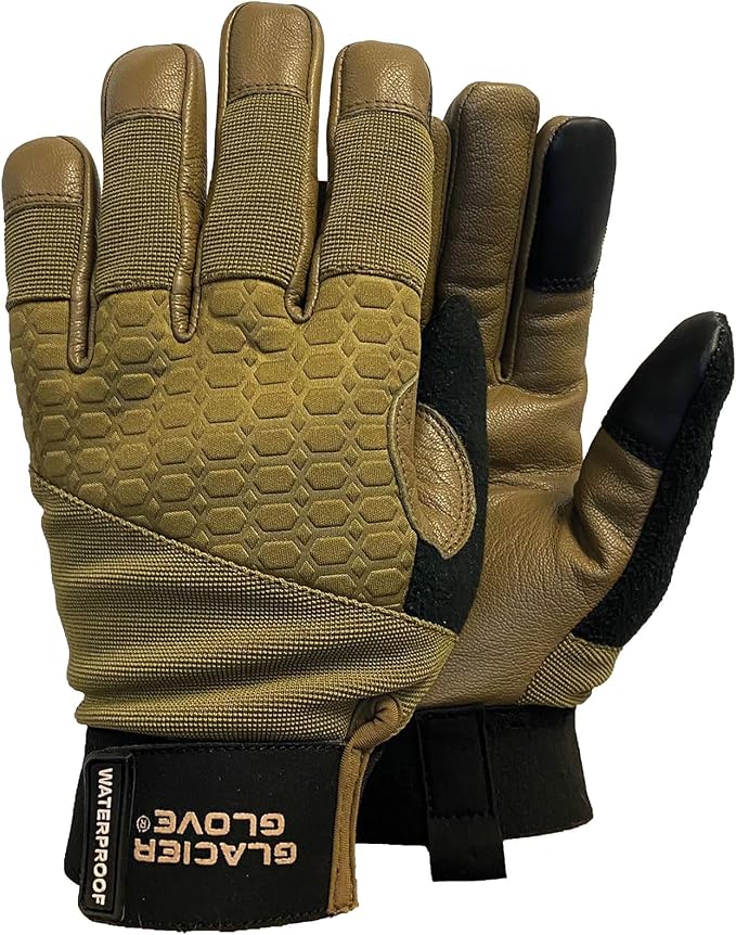 Glacier Glove Unisex Alaska Pro Waterproof Breathable Compatible Gloves Leather Thinsulate Lining for Hunting Fishing, Hiking