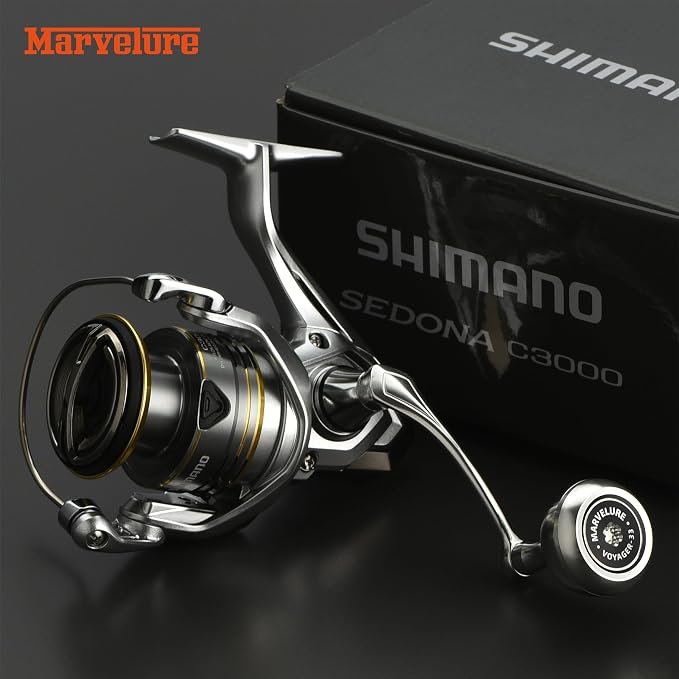Locked-Type Power Handle (Square Shaft) Compatible for Shimano 17 Nasci Sedona FI Sahara FI Nexave FI, 19 Sienna FG, 22 Catana FE, Spinning Reels