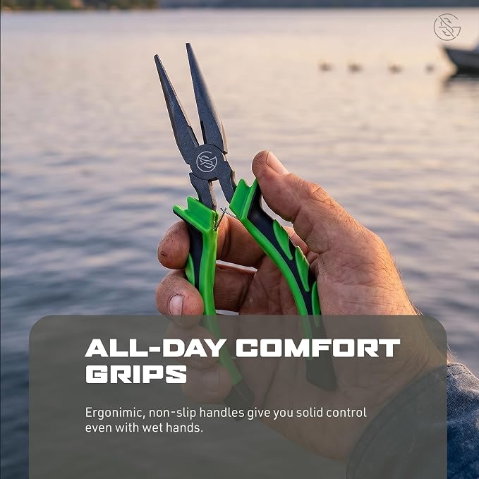 Googan Squad Fishing Tools - Aluminum Pliers, Stainless Steel Fillet Knife, Digital Fish Scale and Tackle Kit for Freshwater and Saltwater Anglers