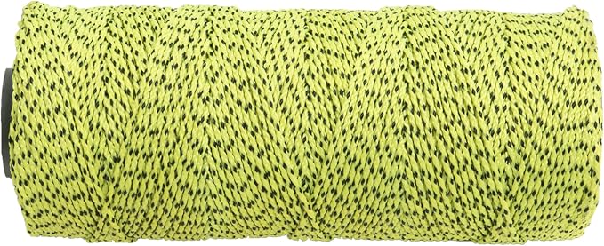 MARSHALLTOWN Masonry Line, Bonded Nylon, Yellow and Black, 500 Foot, #18 Line Size, Masons and Archaeology String Line, Assembled in USA, Mason Line, Braided Line, Masonry Tools, ML613