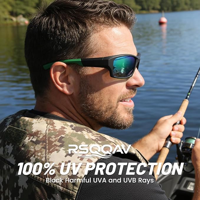 Polarized Sports Sunglasses for Men Women,Driving Fishing Cycling Mountain Bike Sunglasses UV400 Protection