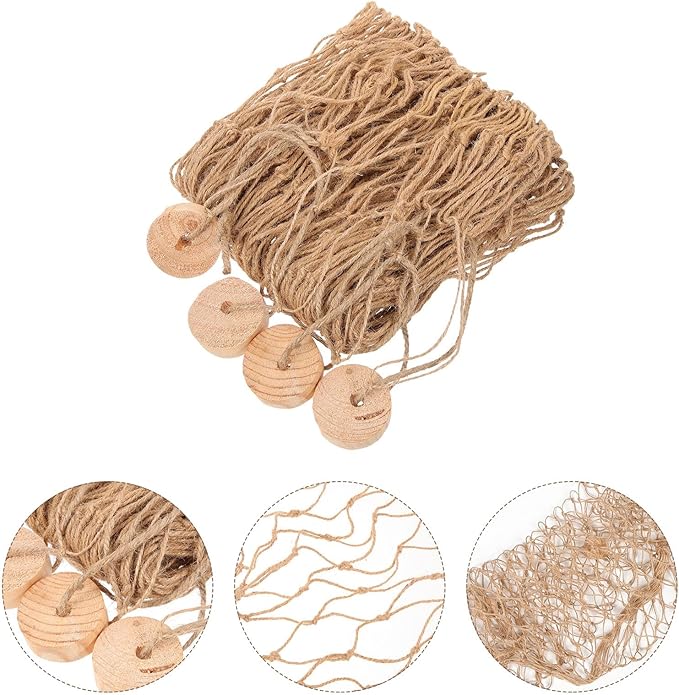 WINOMO Decorative Fishing Net Decor Natural Fish Net Party Decoration Fish Net Decoration for Wall Home Decoration Photographing Accessory, 80x40 inch