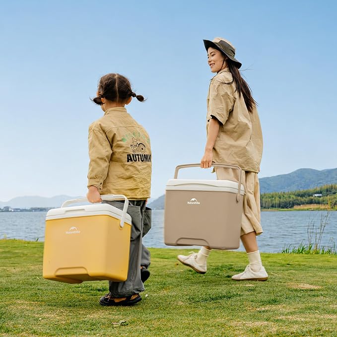 Naturehike 5.3/15/19 QT Hard Cooler, Insulated Ice Chest Box, Portable Ice Retention Cooler for Beach Camping Picnic Fishing Barbecue