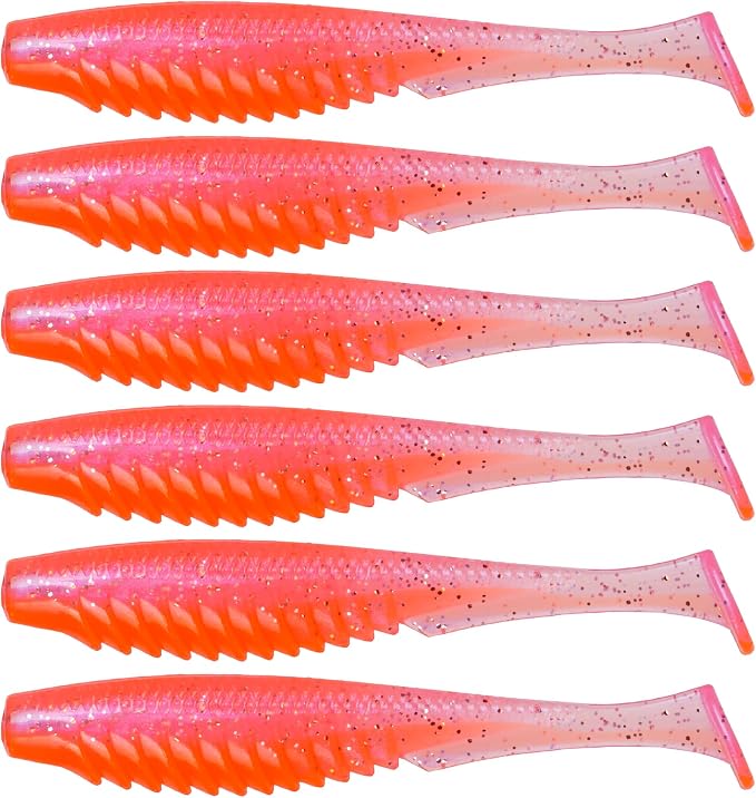 6th Sense – Party Paddle 4.3" – Saltwater Swimbait – Inshore Fishing – Redfish/Trout/Snook – Paddle Tail Soft Plastic