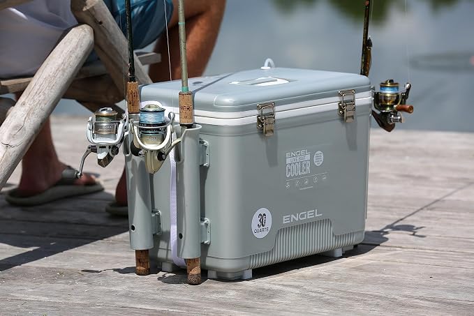 ENGEL Live Bait Cooler PRO for Fishing - Portable Minnow and Bait Bucket with Lithium-Ion Rechargeable Aerator