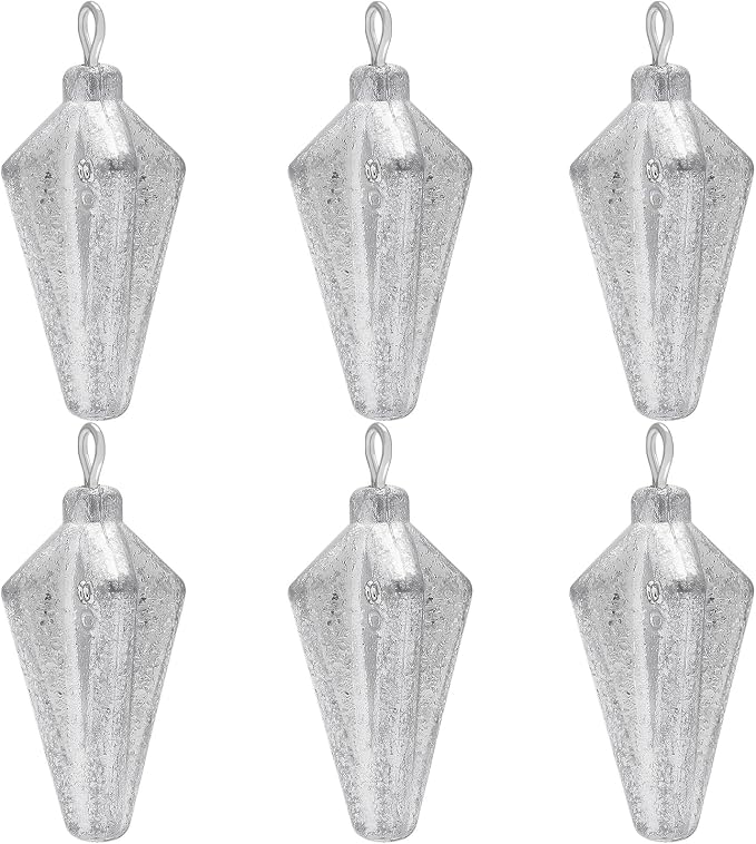 Fishing Pyramid Weights Sinkers Rhombus Quadrangle Lead Triangle Fishing Sinkers Surf Fishing Sinkers for Ocean Saltwater Fishing Casting Gear Tackle 1oz 2oz 3oz 4oz