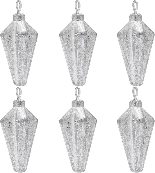 Fishing Pyramid Weights Sinkers Rhombus Quadrangle Lead Triangle Fishing Sinkers Surf Fishing Sinkers for Ocean Saltwater Fishing Casting Gear Tackle 1oz 2oz 3oz 4oz