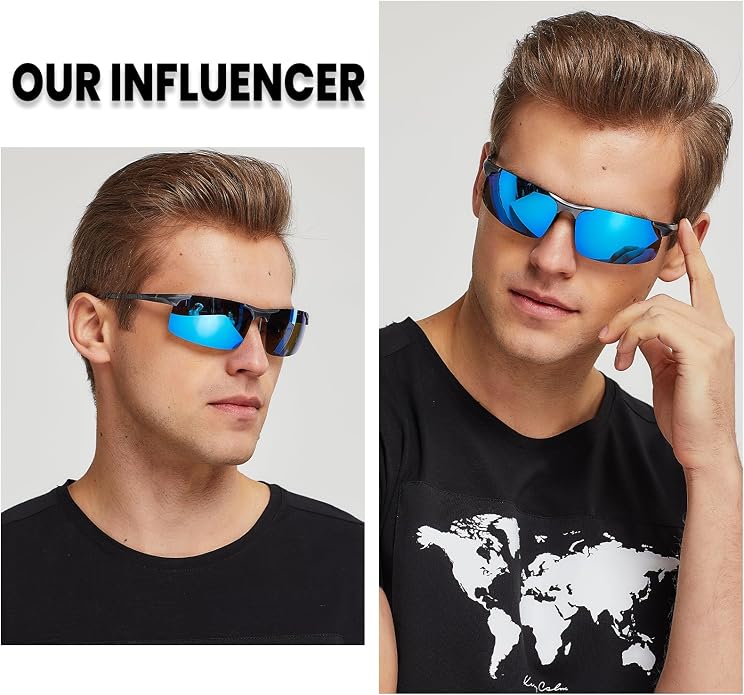 DUCO Polarized Sunglasses Mens Ultralight Carbon Fiber Sun Glasses for Men Driving Sports Fishing UV400 Protection DC8277