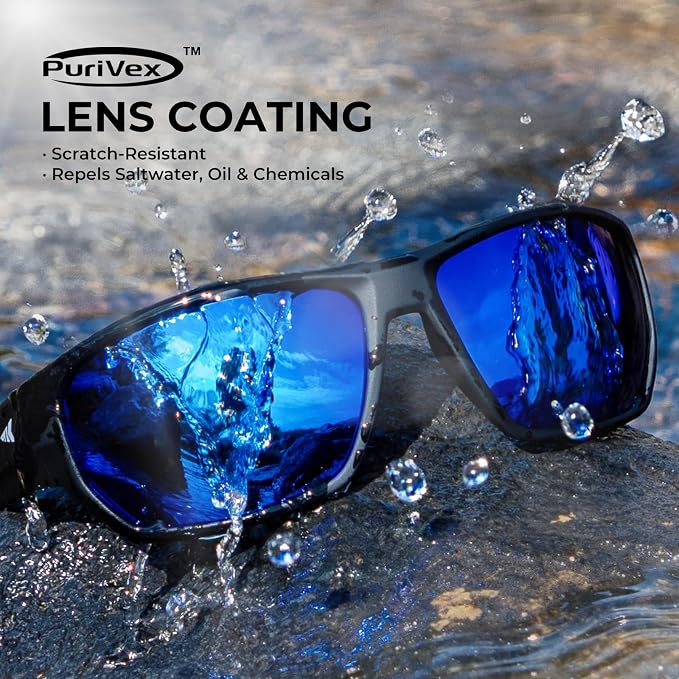 KastKing Merced Floating Polarized Sports Sunglasses, With PuriVex Protective Lens Coating, Lightweight TPX Frame, Men Women