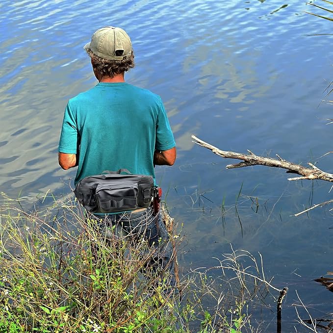 Fishing Fanny Pack for Men -Fishing Fanny Pack-Lightweight and Fishing Sling Pack