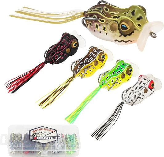 Soft Frog Lures, Topwater Swimbaits for Bass Fishing, Realistic PVC Design, Weedless Hooks, Perfect for Freshwater & Saltwater, Effective Fishing Lures for Pike & Snakehead