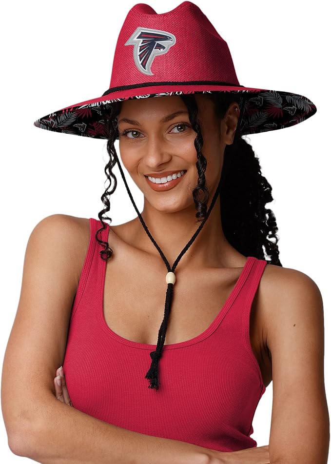 FOCO Men's NCAA College Team Logo Floral Straw Sun Hat