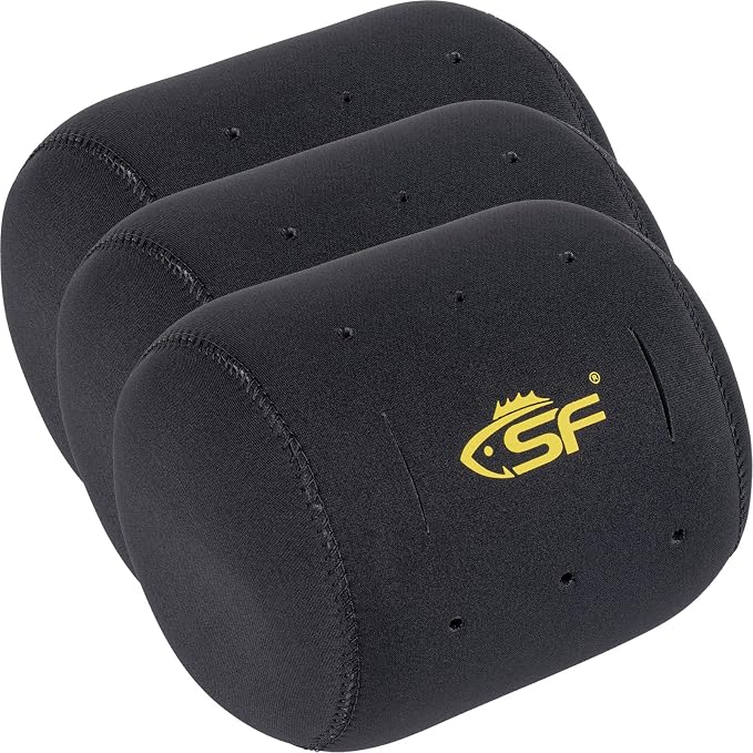 SF Neoprene Conventional Reel Covers Round Reel Case Protective Cover Shield Pouch, XXS/XS/S/M/L/XL/XXL Size, Black