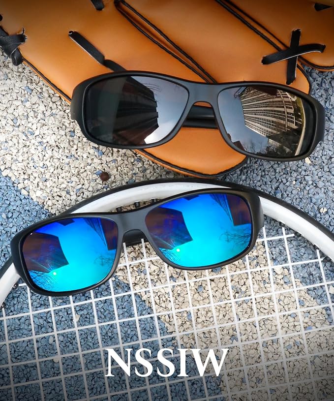 NSSIW Polarized Sunglasses-Men Sports Mens-Sunglasses: Sun Glasses Women Polarized UV400 Protection for Fishing Running Golf