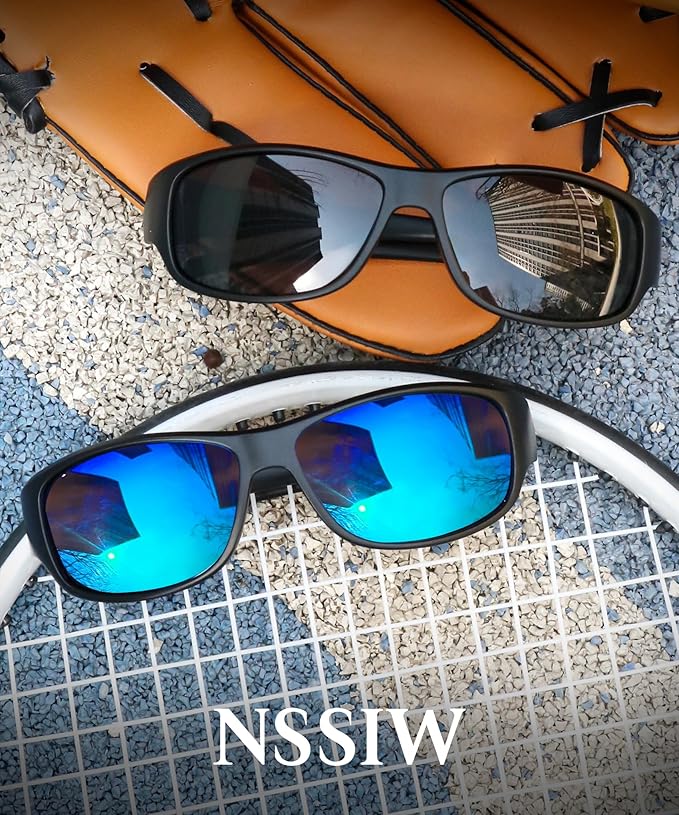 NSSIW Polarized Sunglasses-Men Sports Mens-Sunglasses: Sun Glasses Women Polarized UV400 Protection for Fishing Running Golf
