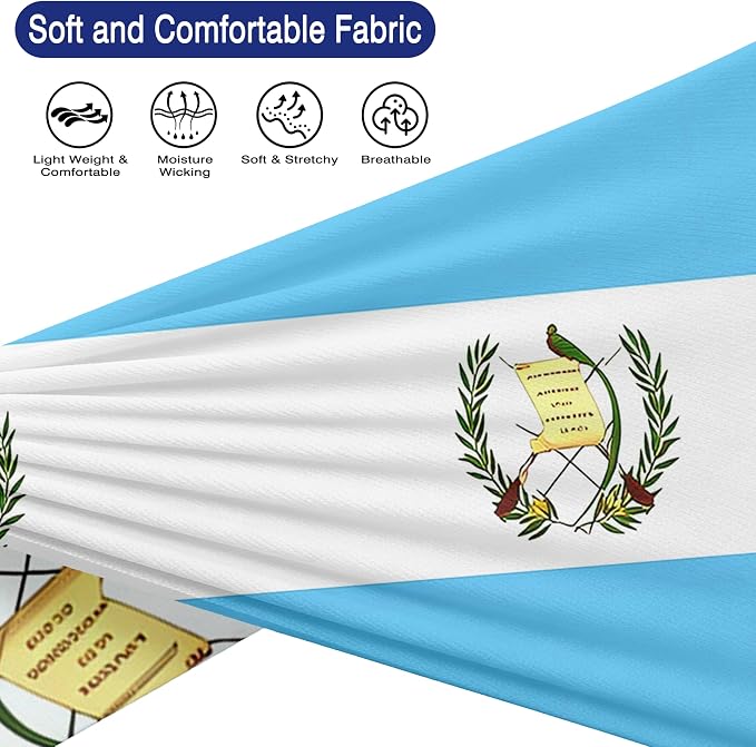 Flag Headbands for Men Women, Moisture Wicking Sweatband Breathable Sports Headwrap, Non-Slip Stretchy Fitness Hair Band