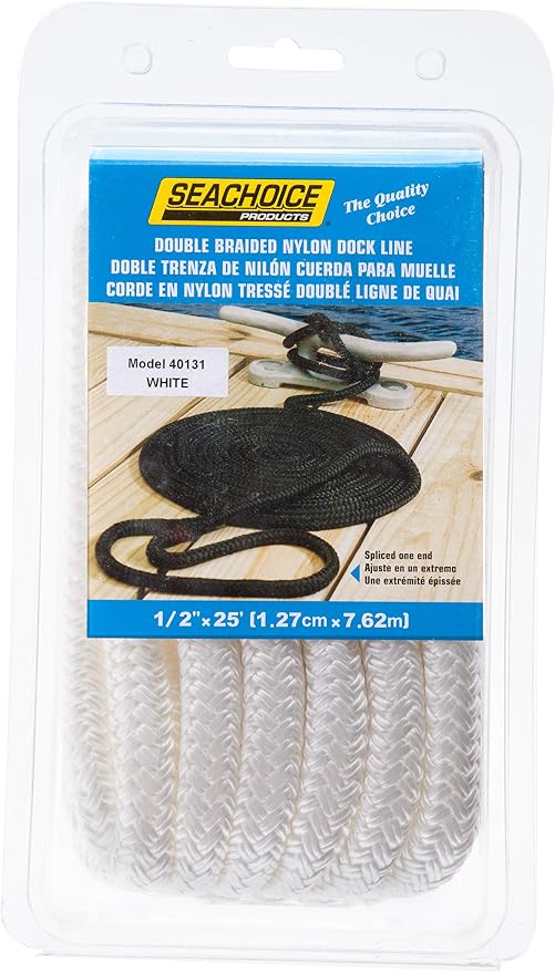 Seachoice Double-Braid Nylon Dock Line