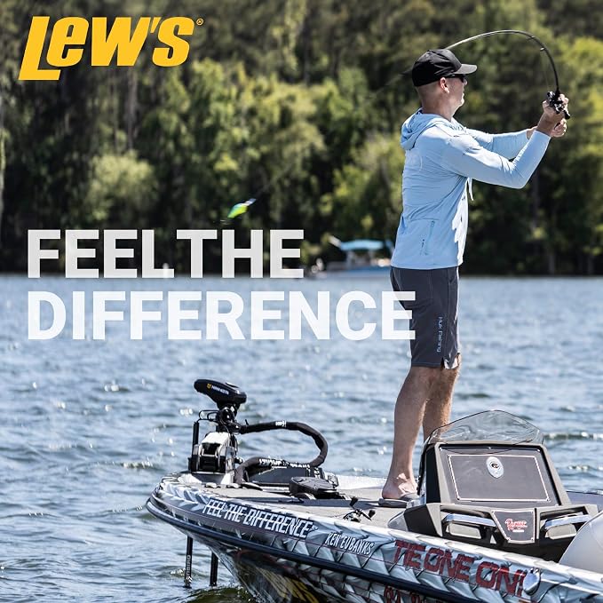 Lew's Custom Lite Casting Fishing Rod, HM85 Graphite Rod, Stainless Steel Guides with Titanium Oxide Inserts, Split-Grip Handle, Black