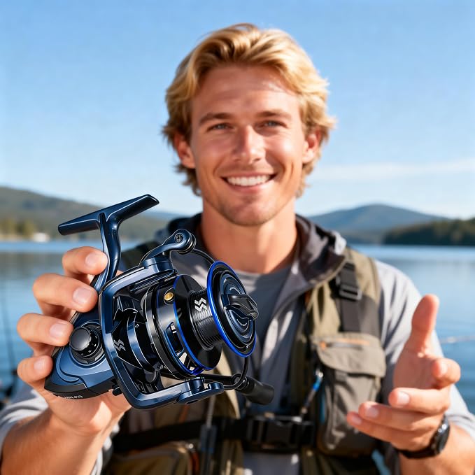 Sougayilang CCF 7000 Big Pit Spinning Reel – 33LB Max Drag, 13+1 Bearings, 4.7:1 Gear Ratio, Long Cast Surf Reel for Carp, Catfish & Saltwater Big Game