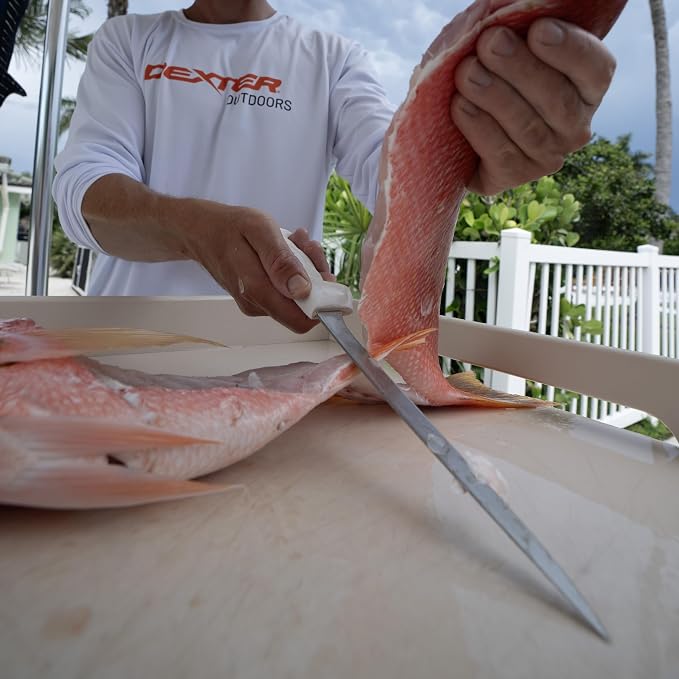 Dexter Outdoors 9" SOFGRIP Flexible Fillet Knife | Includes Edge Guard | High-Carbon American Stainless Steel Blade | Resists Corrosion | Comfortable, Slip-Resistant Handle | Made in USA