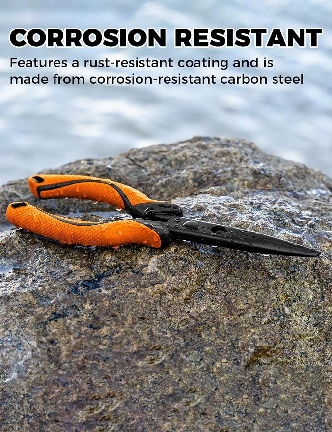Fishing Pliers,Carbon Steel with Corrosion Resistant Coated Fishing Tools,Multitool for Saltwater