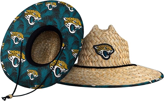 FOCO Men's NCAA College Team Logo Floral Straw Sun Hat