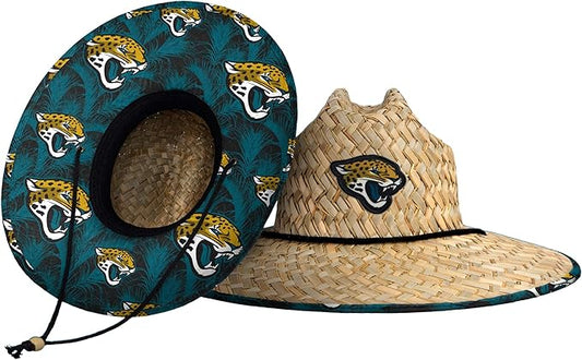 FOCO Men's NCAA College Team Logo Floral Straw Sun Hat