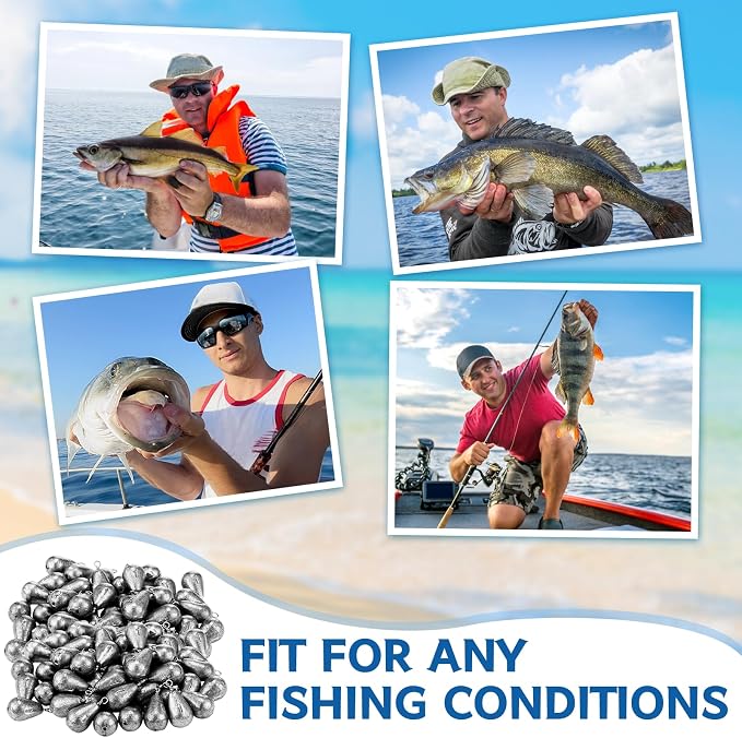 Bass Casting Swivel Bell Sinkers Fishing Weights Drop Shaped Fishing Sinkers Catfish Weights for Ocean Saltwater Surf Bass Casting Gear Tackle