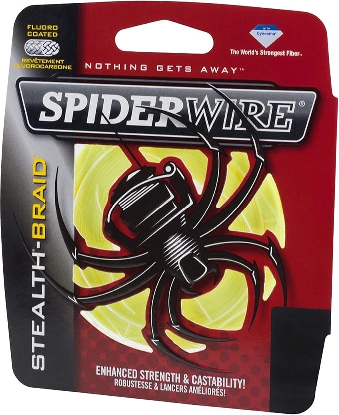 SpiderWire Stealth® Translucent Braided Fishing Line, 20lb | 9kg, 125yd | 114m Fishing Line, Suitable for Saltwater and Freshwater Environments
