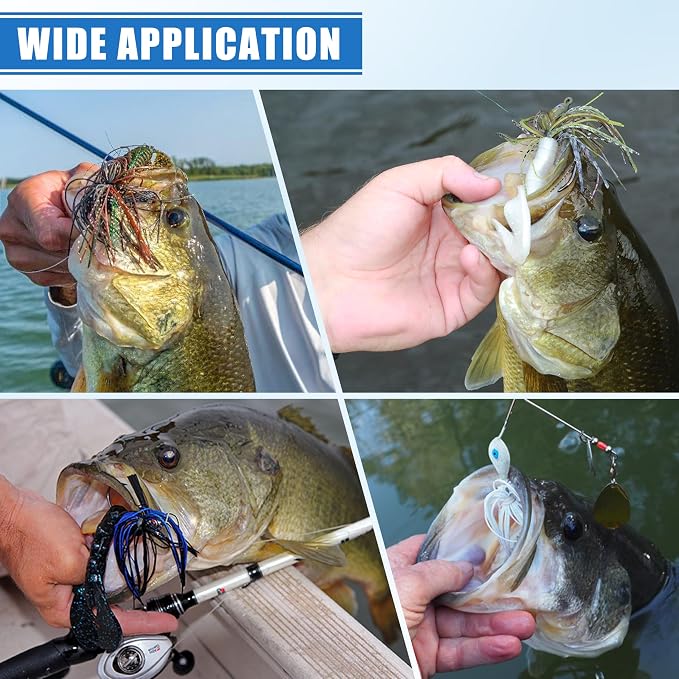 Silicone Jig Skirts Spinnerbait Skirts 50 Strands Bass Fishing Lure Skirts Replacement for DIY Spinner Baits Buzzbaits Squid Jig Accessories