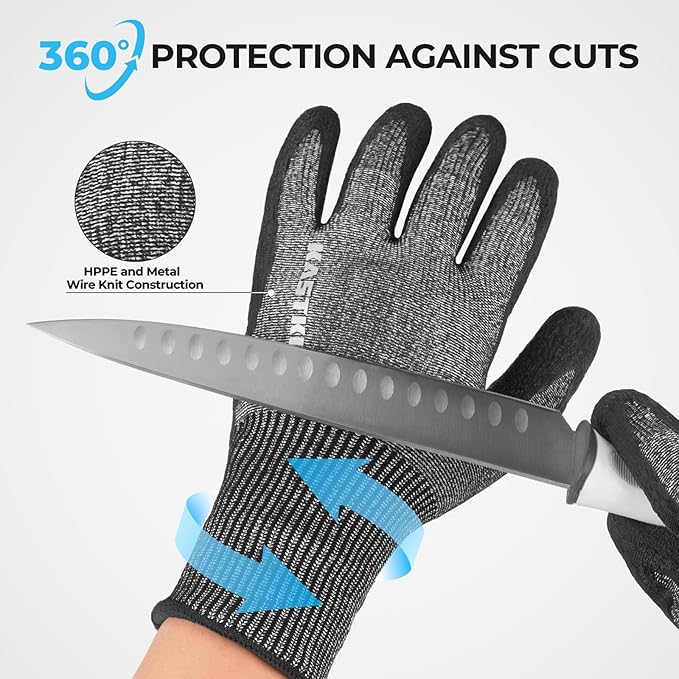 KastKing Kut Safe Fillet Gloves, Ultimate Cut Resistant Gloves for fishing and Outdoor Use, ANSI Level 6 Cut Protection