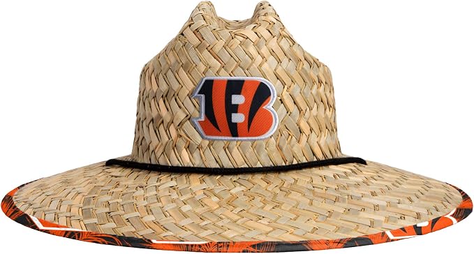 FOCO Men's NCAA College Team Logo Floral Straw Sun Hat