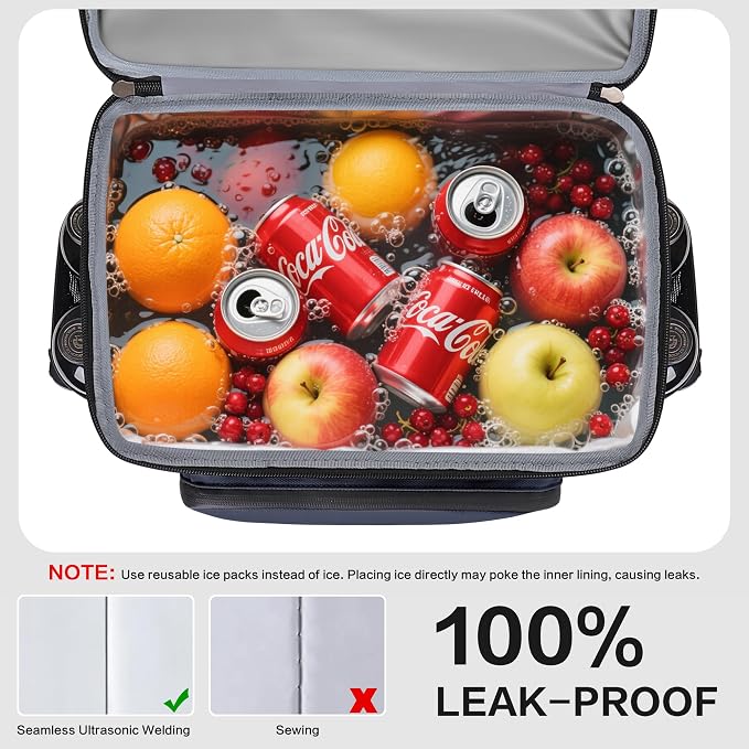 Hulongo Cooler Backpack, 30L Insulated Leakproof Soft Cooler Bag for 52 Cans, Lightweight Backpack for Beach, Picnic, Camping, Hiking, Fishing and Travel
