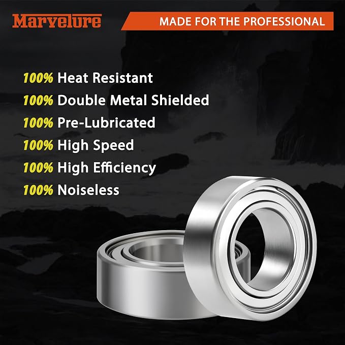 Fishing Reel Knob Accessory Kit 2Pcs Pre-Lubricated Miniature Stainless Steel Ball Bearings Shielded on Both Sides for Shimano, Daiwa and Penn Reels